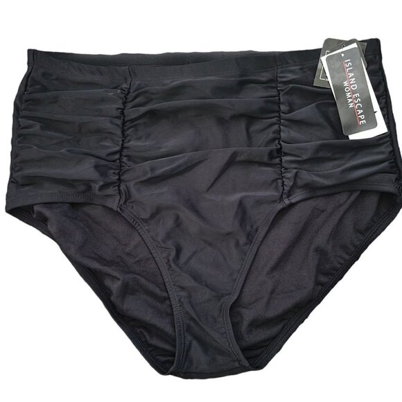 Island Escape Size High-Waist Bikini Bottoms,  24W. New With Tags. - Picture 3 of 5